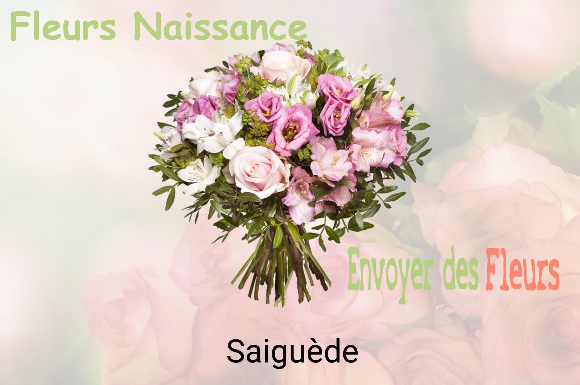 Bouquet de fleurs de naissance livré à Saiguède